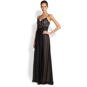 Designer Sue Wong Beaded Contrast Gown, size 2